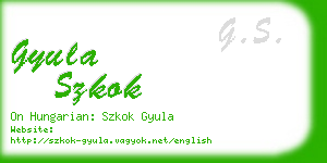 gyula szkok business card